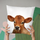 Calf Lp Throw Pillow By Little Pitti
