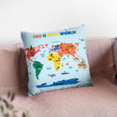 World Map Throw Pillow By Little Pitti