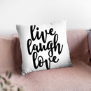 Live Laugh Love Throw Pillow By Little Pitti