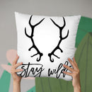 Stay Wild Throw Pillow By Little Pitti