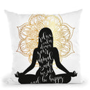 Yoga Throw Pillow By Little Pitti