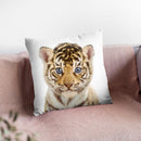 Baby Tiger Throw Pillow By Little Pitti