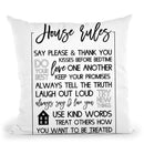 House Rules Throw Pillow By Little Pitti