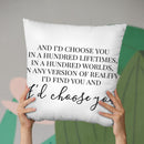 I'D Choose You Throw Pillow By Little Pitti