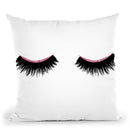 Pink Sparkle Lashes Throw Pillow By Little Pitti
