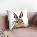 Boho Rabbit Throw Pillow By Little Pitti