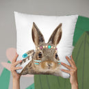 Boho Rabbit Throw Pillow By Little Pitti