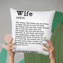 Wife Quote Throw Pillow By Little Pitti