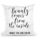 Beauty Come From Inside Throw Pillow By Little Pitti