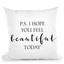 Feel Beautiful Throw Pillow By Little Pitti