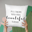 Feel Beautiful Throw Pillow By Little Pitti