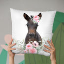 Flower Foal Throw Pillow By Little Pitti