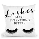 Lashes I Throw Pillow By Little Pitti