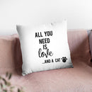 All You Need Is Love And A Cat Throw Pillow By Little Pitti