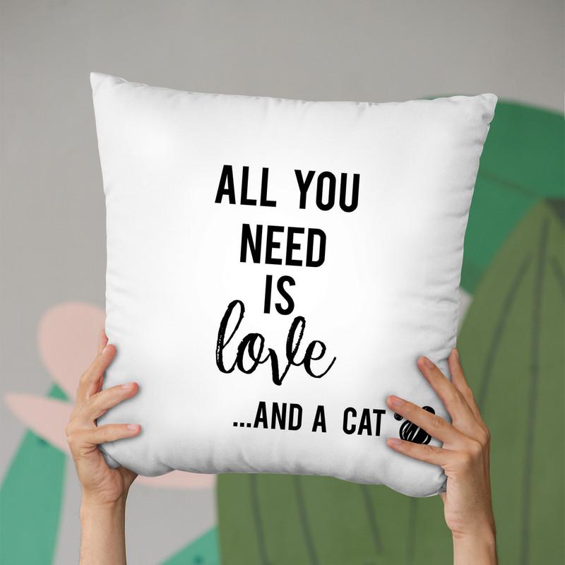 All You Need Is Love And A Cat Throw Pillow By Little Pitti