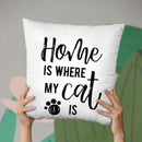 Home Is Where My Cat Is Throw Pillow By Little Pitti