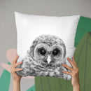 Baby Owl Bw Throw Pillow By Little Pitti