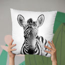 Baby Zebra Bw Throw Pillow By Little Pitti