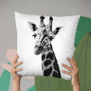 Giraffe Bw Throw Pillow By Little Pitti