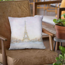 Eiffel With Gold Throw Pillow by Marco Fabiano
