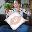 Wake Up And Make Up V Throw Pillow By Marco Fabiano