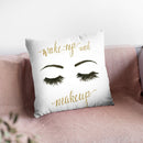Wake Up And Make Up I Throw Pillow By Marco Fabiano