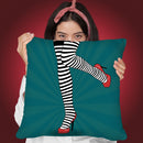 Striped Tights Ii Throw Pillow By Mark Ashkenazi
