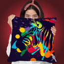 Zebra In Color Throw Pillow By Mark Ashkenazi