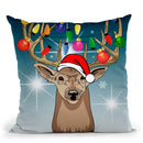 Christmas Deer Ii Throw Pillow By Mark Ashkenazi