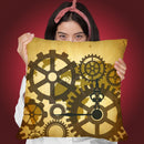 Clock Map Ii Throw Pillow By Mark Ashkenazi