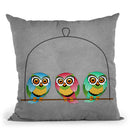 3 Owls Throw Pillow By Mark Ashkenazi