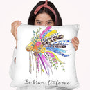 Be Brave Throw Pillow By Mercedes Lopez Charro
