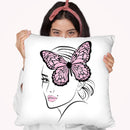 Butterfly Girl Throw Pillow By Martina Pavlova