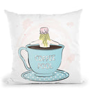Coffee Girl Iv Throw Pillow By Martina Pavlova