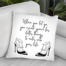 Let Go Quote Throw Pillow By Martina Pavlova