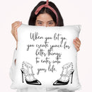 Let Go Quote Throw Pillow By Martina Pavlova