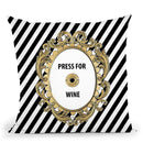 Press For Wine Throw Pillow By Martina Pavlova