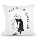 Classy Black Throw Pillow By Martina Pavlova