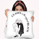 Classy Black Throw Pillow By Martina Pavlova