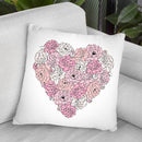 Flower Heart Throw Pillow By Martina Pavlova