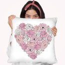 Flower Heart Throw Pillow By Martina Pavlova
