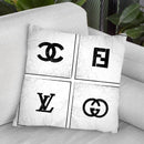 Brand Logos Throw Pillow By Martina Pavlova