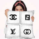 Brand Logos Throw Pillow By Martina Pavlova