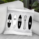 Surf Boards Throw Pillow By Martina Pavlova