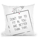 Better Throw Pillow By Martina Pavlova