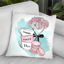 Tea Time Throw Pillow By Martina Pavlova