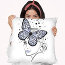 Lady Butterfly Throw Pillow By Martina Pavlova