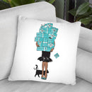 Tiffany Car Dark Throw Pillow By Martina Pavlova