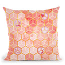 Love Is All Around Coral Throw Pillow By Monika Strigel