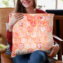 Love Is All Around Coral Throw Pillow By Monika Strigel